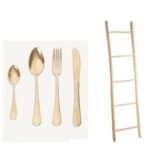 CONJUNTO CUBIERTOS Y ESCALERA ( REGALADO)