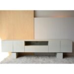 MUEBLE TV ROBLE BLANCO ROTO MATE