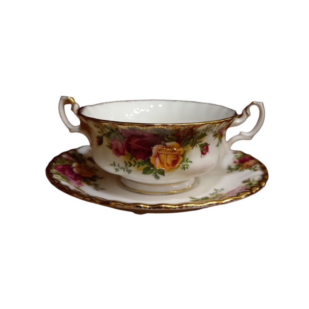 old-country-roses4.jpg ROYAL ALBERT OLD COUNTRY ROSES TAZA CONSOMÉ C/P - Imagen 1