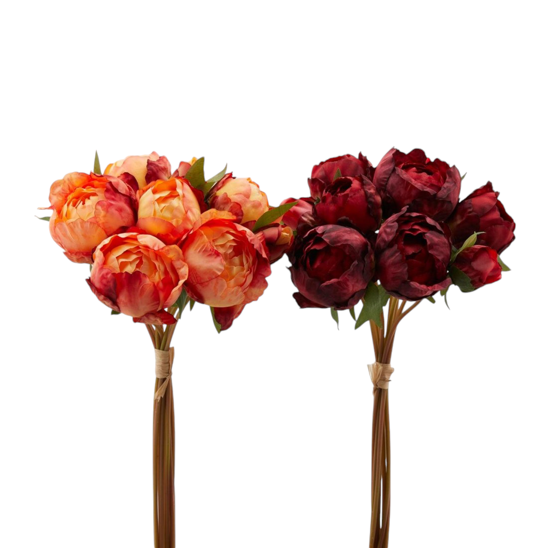 ramos-peonias.png RAMO PEONIAS OLIS NARANJA 43CM - Imagen 1