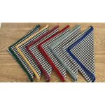 SET 6 SERVILLETAS LONETA VICHY NEGRO REMALLADO COLORES