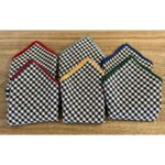 SET 6 SERVILLETAS LONETA VICHY NEGRO REMALLADO COLORES - Imagen 2