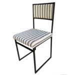 SILLA METALY RAYAS NEGRAS - Imagen 2