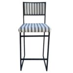 TABURETE METALY RAYAS NEGRAS