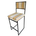 TABURETE METALY RAYAS MOSTAZA - Imagen 2