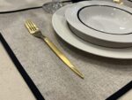 SET 2 INDIVIDUALES RESINADO LINO BEIGE VIVO AL BIES NEGRO 50X35CM - Imagen 3