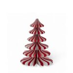 ORIGAMI DECORO PINO BLANCO/ROJO 20CM
