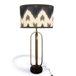 PANTALLA 45CM OVALADA TELA GUELL LAMADRID