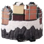 DIORAMA PUEBLO NAVIDEÑO CON TREN Y ÁRBOL ANIMADOS - Imagen 6