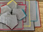 SET 6 INDIVIDUALES RESINADOS VICHY GRIS REMALLADO COLORES - Imagen 7