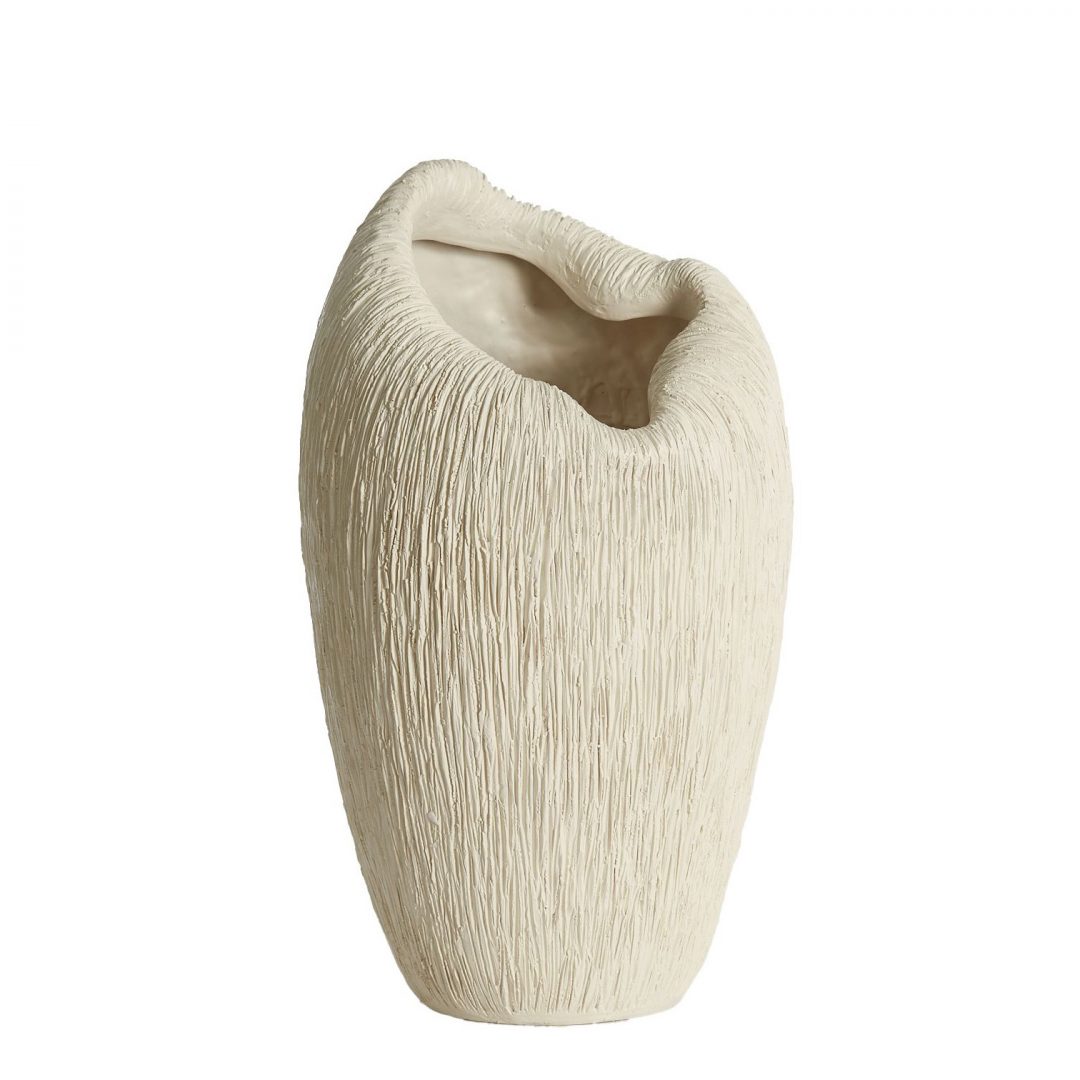 JARRÓN DENISA CREMA ALTO - Imagen 1
