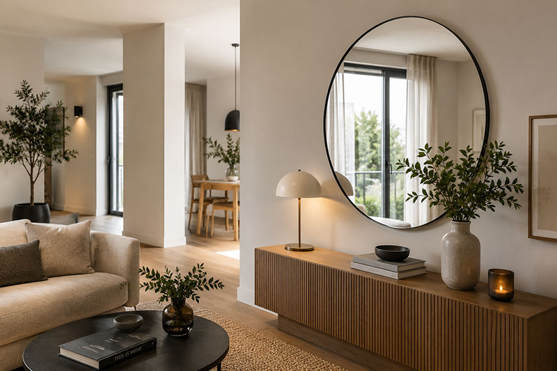Espejos decorativos para ampliar espacios