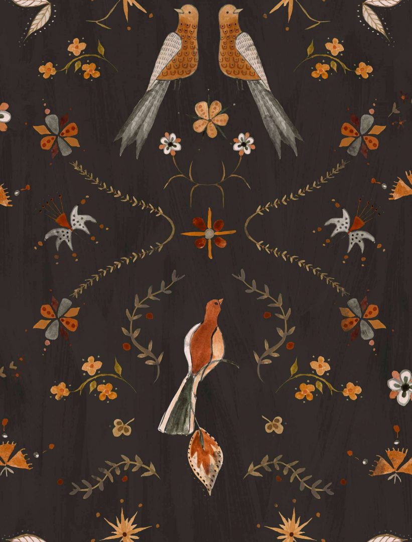 metaphoric-birds-black-repeated-patterns-coordonne METAPHORIC BIRDS BLACK - Imagen 1
