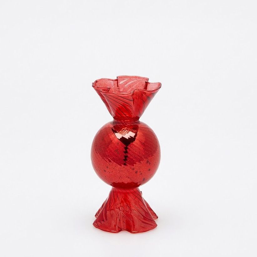CANDELABRO CARAMELO ROJO - Imagen 1
